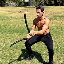 Ropeless Battle Rope Weighted for Home Gym, HIIT Workouts, Low-Impact Cardio Training