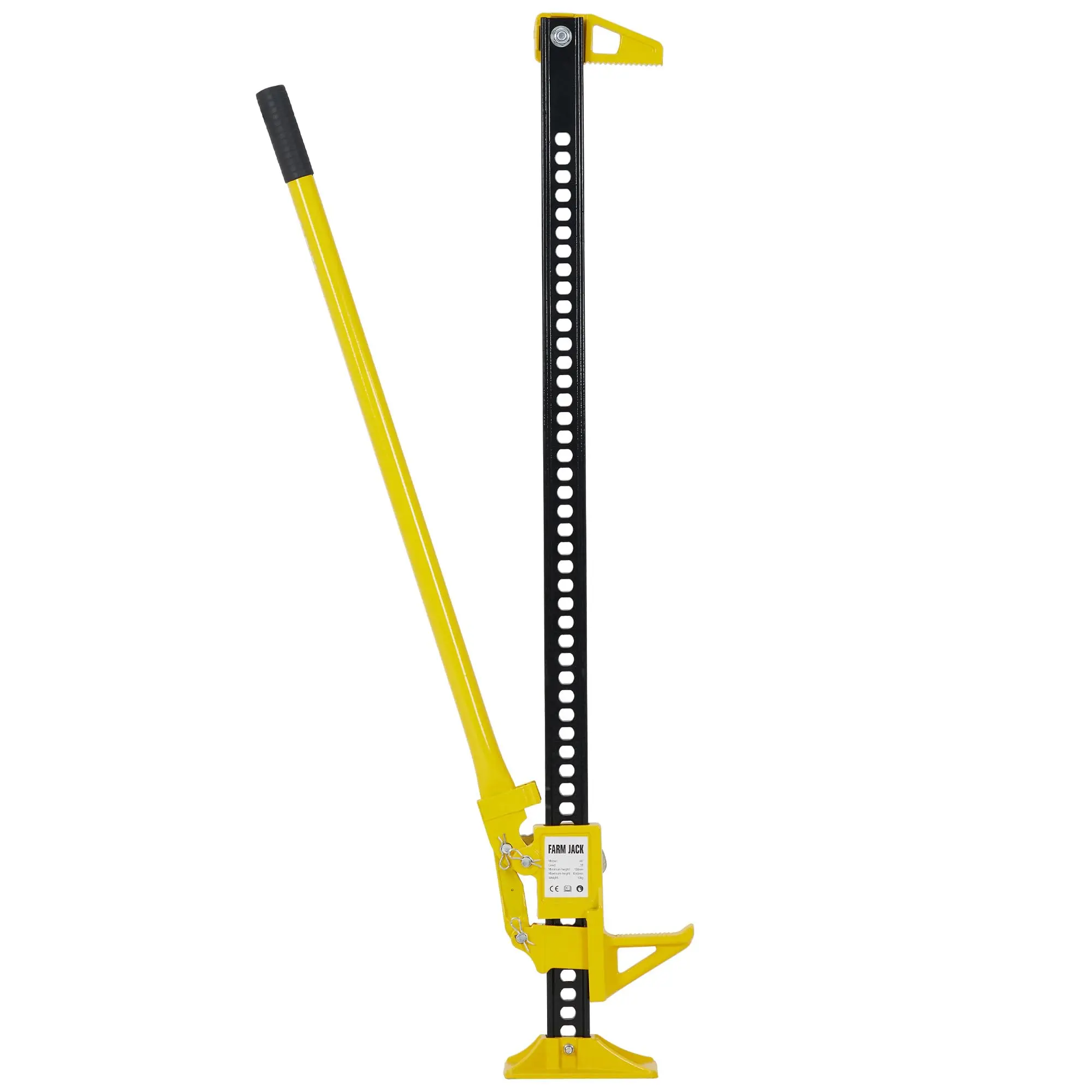 Garvee 33 in High Lift Farm Jack - 3 Ton/7000 LB Capacity, Heavy Duty Ratcheting Utility Offroad Jack, 5.2-25.8 in Lifting Range, Ideal for Tractor, Truck, SUV, Yellow