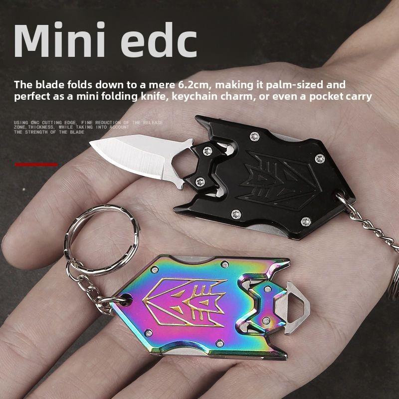 Mini Keychain Pendant, Transformers Pocket Knife For Carrying Around, Multifunctional Utility Knife For Opening Packages And Boxes