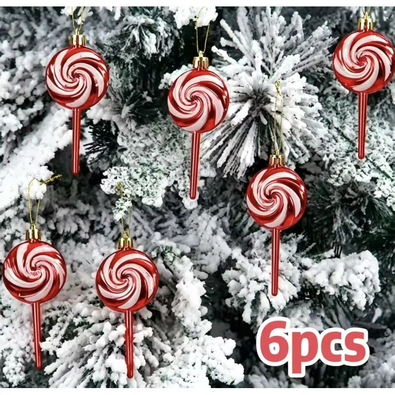 6pcs Christmas tree top star party decorations Christmas gifts home decoration Christmas tree ornaments candy Christmas ornaments
