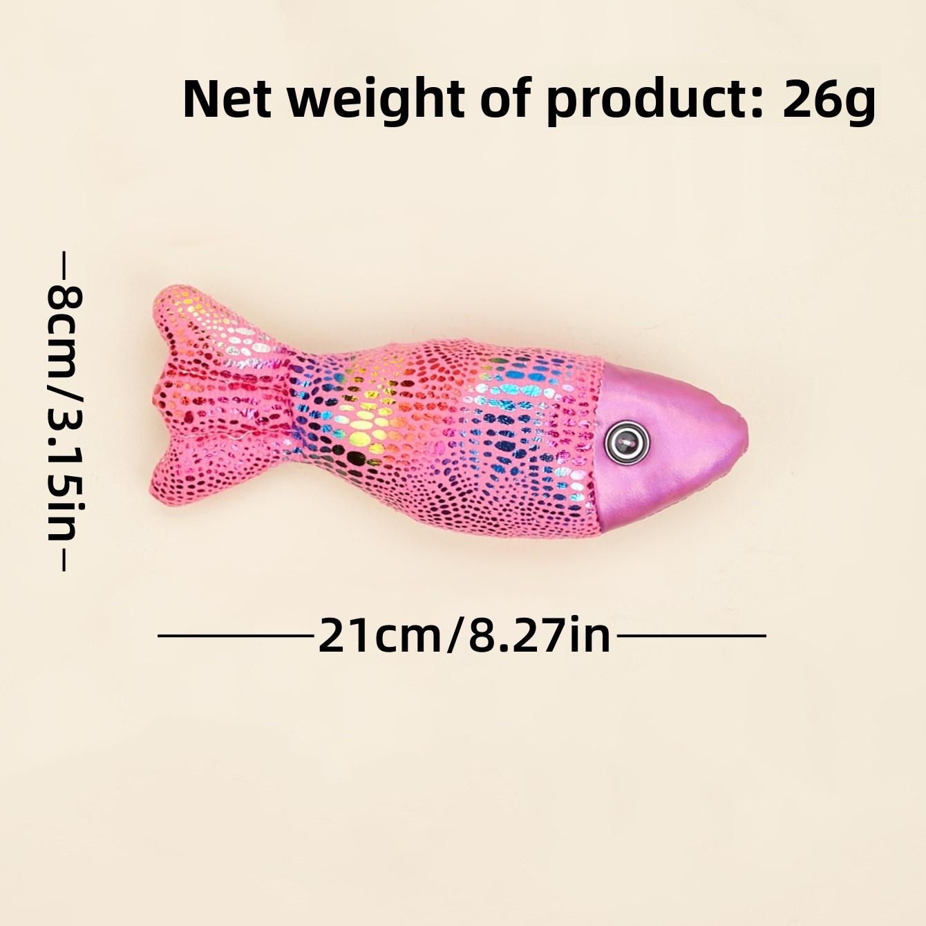 Plush Crinkle Fish Cat Toy with Bell - Realistic Kicker Filled with Catnip & Noise Paper - Soft Chew Toy for Indoor Cats - Cute & Durable silicone feeder shaped harness retractable leashes jumping Adjustable Stainless Steel Martingale Collar LED filter