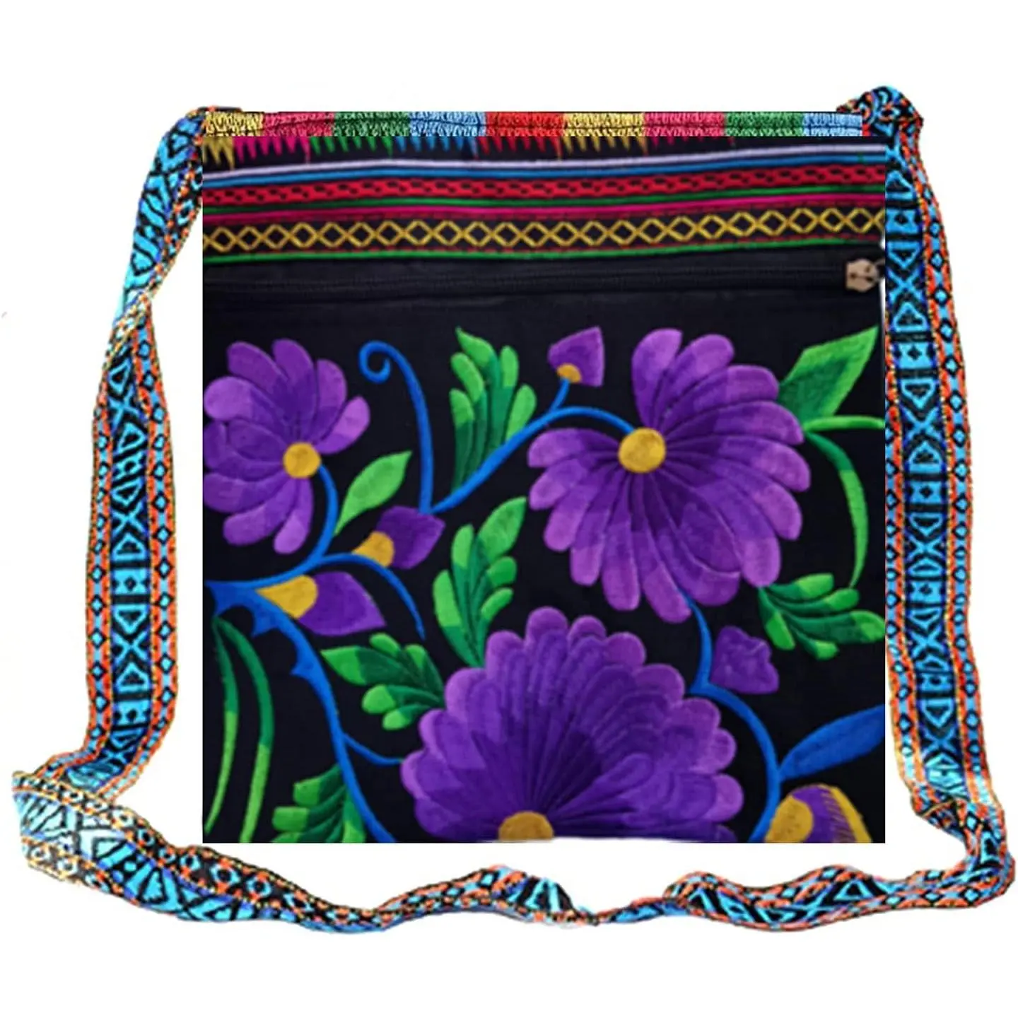 Hobo Crossbody Bag for women,  Ethnic Tribal Embroidered Boho Hippie Tote Handbags  Purse