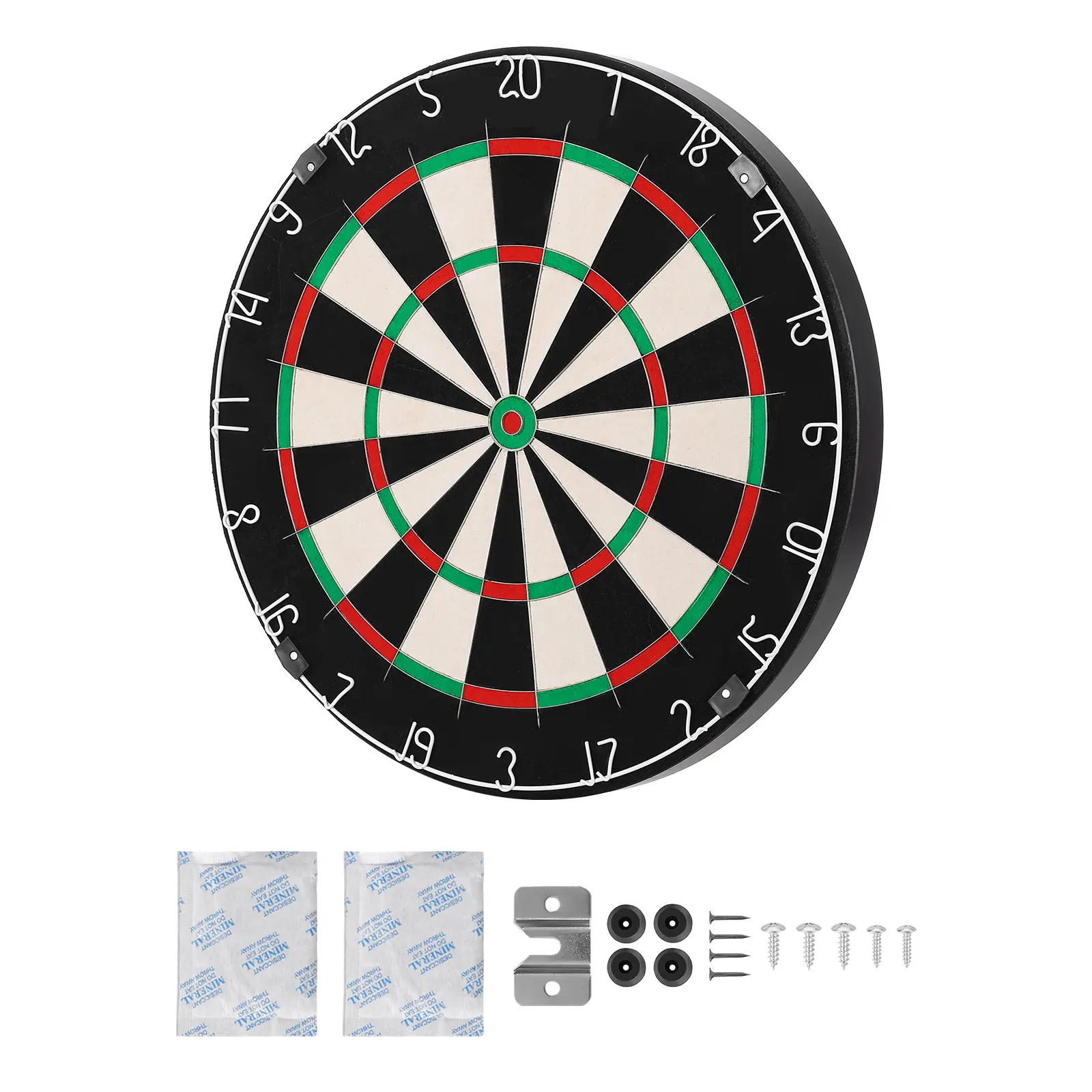 Dart Board, High Grade Self Healing Sisal Fiber Dartboard with Staple Free Bullseye, Self-Healing Sisal Fiber Construction, Self-Healing Sisal Fibers, Easy to Use & Install