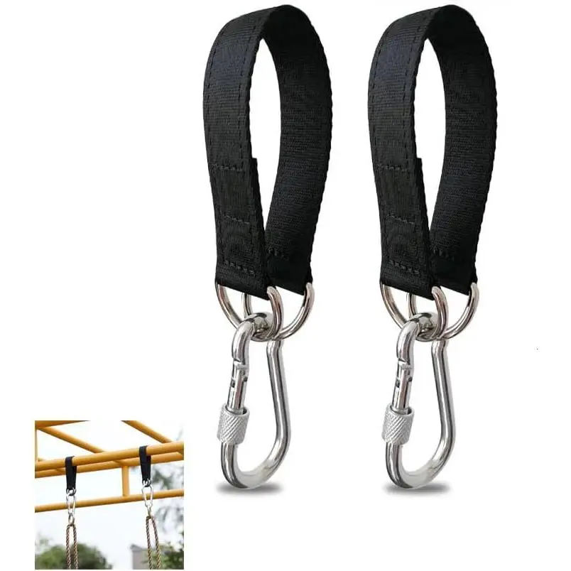 2 Pack Tree Swing Straps  Kit 50cm 400lbs Heavy Duty Belt with  Lock Snap Hook Clip Carabiner Connector for Hammock Punching Bag Swings Chair Seat Gym Bar Handle  Outdoor