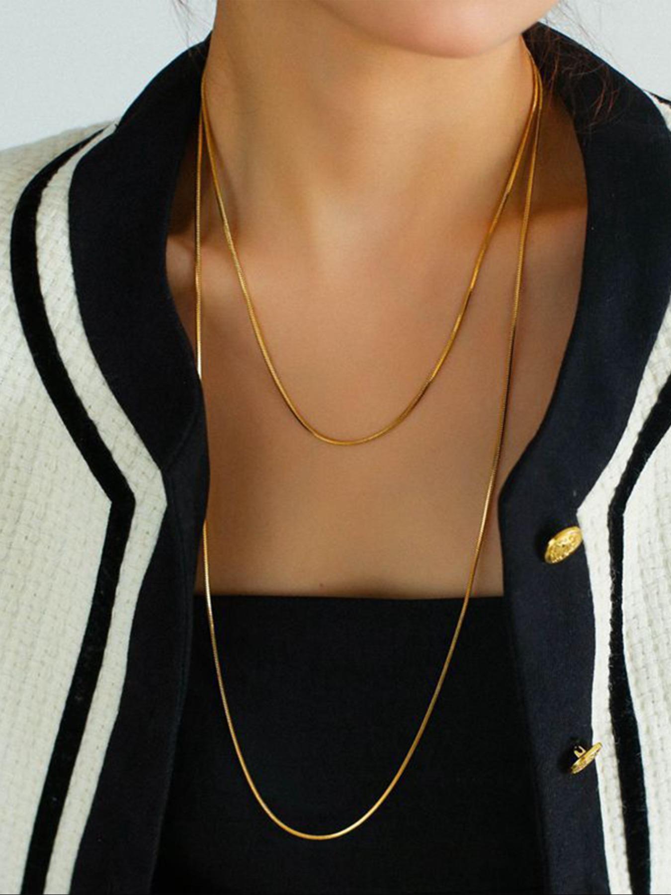 Women's Street Trend Snake Bone Design Necklace, Exquisite Trendy Minimalist Pendant Necklace, Chic Jewelry As Gift for Girlfriend