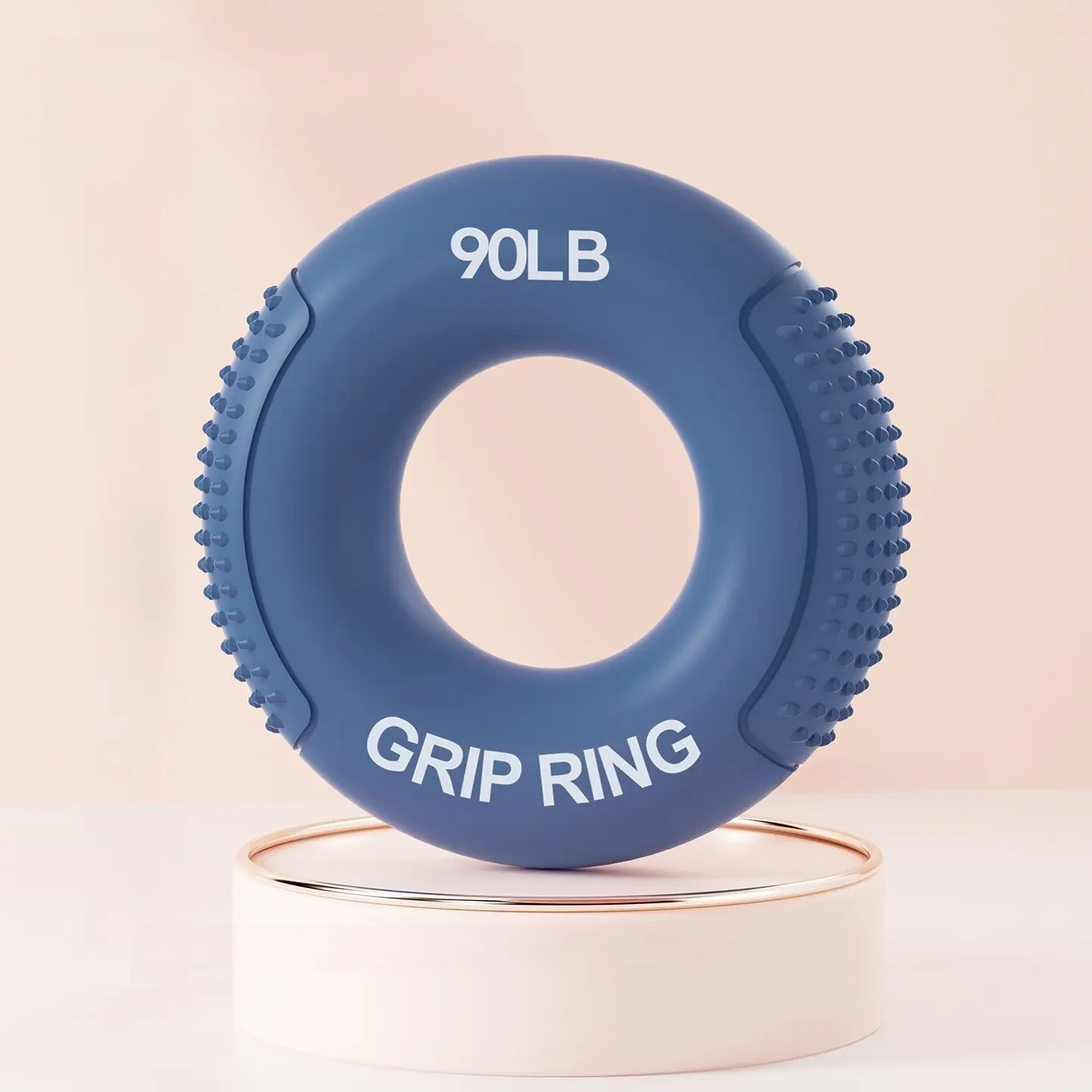 Upgraded wave convex dot hand grip ring made of eco-friendly odorless silicone, flat bump design for comfortable holding. Multi-functional hand exercise gear to strengthen fingers, grip, wrist and arm muscles,