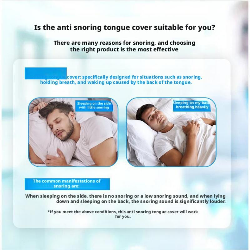 2pc New Snoring Device Tongue Cover Silicone Snoring Device Anti-snoring Respirator Sleep Device Snoring Device Snoring Device Transparent