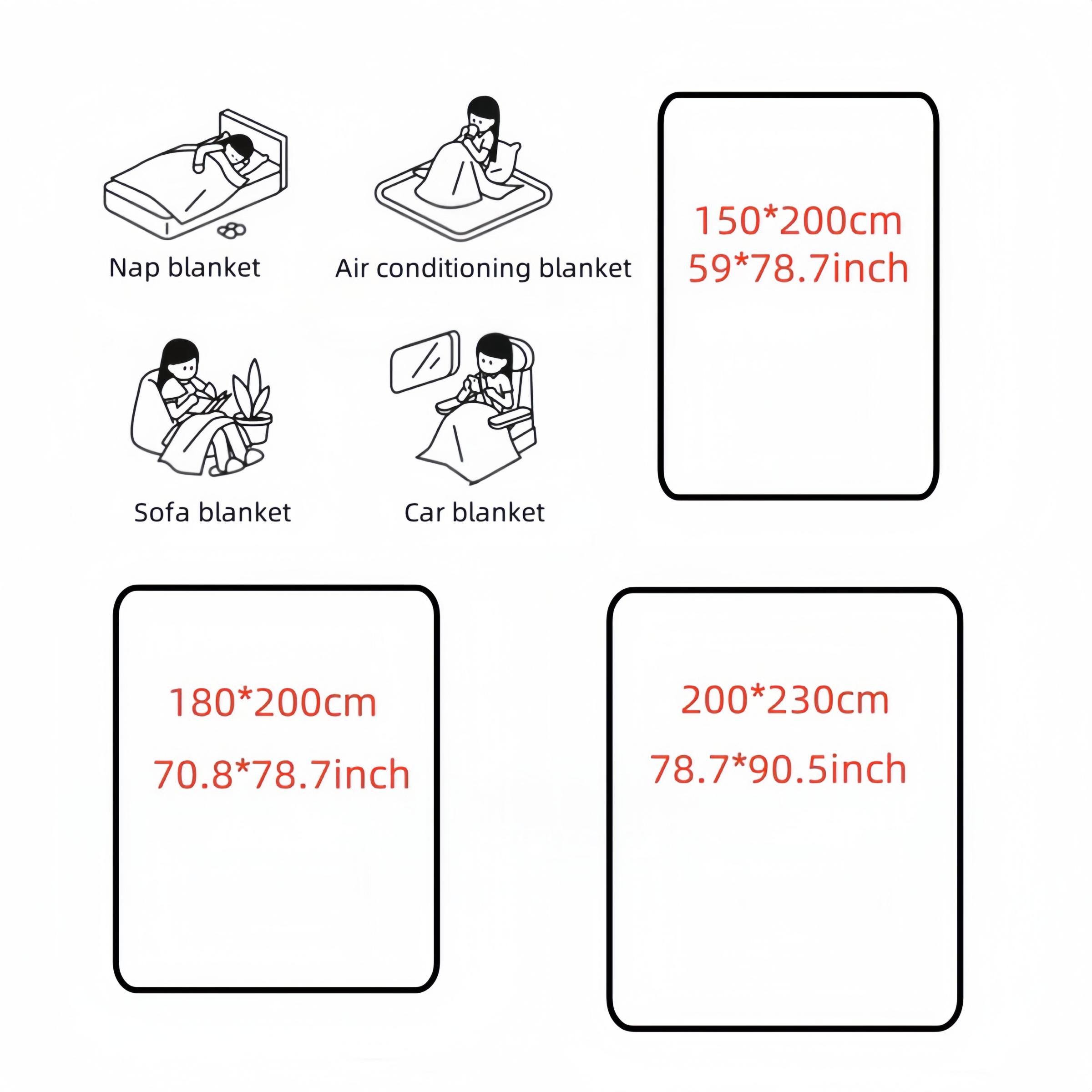 Geometric Pattern Blanket, 1 Count Soft Comfortable Warm Throw, Thick Warm Blanket, Air-conditioned Room Blanket, Warm Nap Blanket for Home & Office & Travel