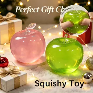 2-Pack Stress Relief Toys, Apple Play-Doh, Slow-Rise Fruit Play-Doh, Adult Transparent Cute Fruit Pressure Ball, Fun Desktop Decoration