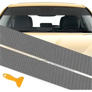 2 Pack .24x11.81 Inch  Front Windshield Tint Strip,  Window Tint Film Reduces Glare & Heat, Sun Strip for  Windshield for SUVs,