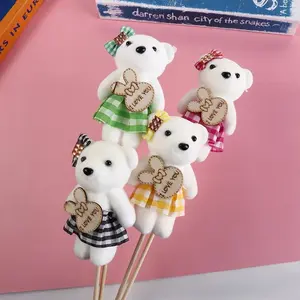 Kawaii Plush Bear Bouquet - 10pcs Mini Stuffed Animals, Soft Foam Toys, Adorable Cartoon Gifts for Parties & Decor