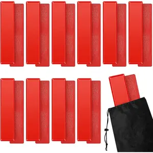10 count White Court Line Marker Kit Flat Rectangular Gym Floor Spot Boundary Markers Agility  Accessories for Soccer Basketball Volleyball Badminton Outdoor