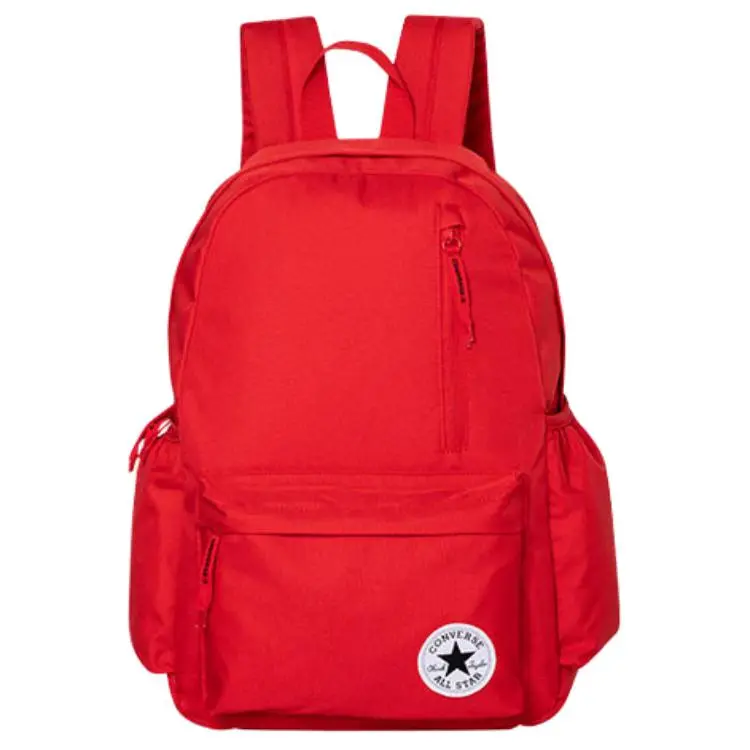 Converse 15L Polyester Backpack for Students, Zip-Closure Medium Collegiate Red Backpacks for School