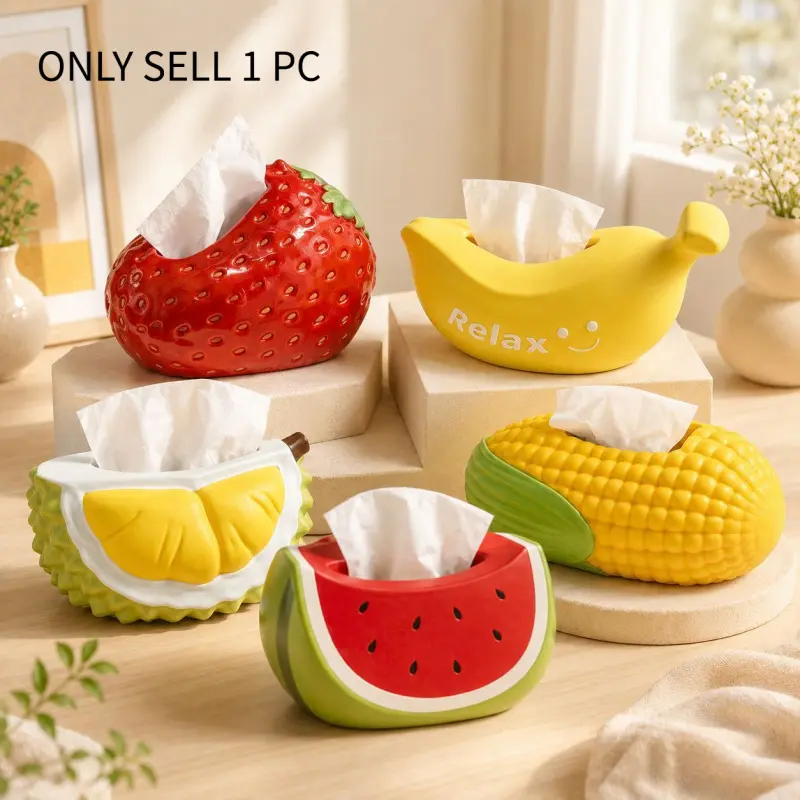 Cute Fruit Shaped Tissue Box, Also Suitable For Decorating Living Rooms, Bedrooms, Kitchens, And Dining Tables