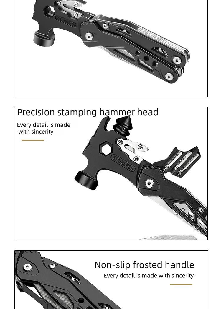 Multifunctional Emergency Escape Hammer Portable Car Window Breaker Survival Tool for Outdoor Camping Hiking Adventure Safety Gear