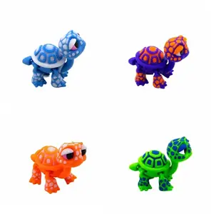 Articulated 3D Printed Turtle Toy | Movable Joints, Stress Relief, Desktop Decor & Unique Gift