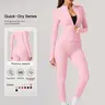 Women's Sporty Two-Piece Set, Quick-Dry Long Sleeve Jacket + High Waist Yoga Pants, Yoga Sports Clothing, Breathable Slim-Fit, All Seasons, Multiple Colors