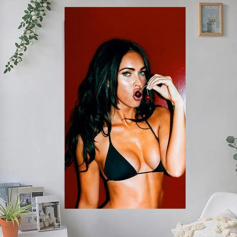 Flair Hub Megan Fox 3x5Ft Flag Tapestries Wall HangingCollege Dorm Wall Decor Room Flags Wall Art Poster Home Decor forBedroom Living Room Banne Decoration
