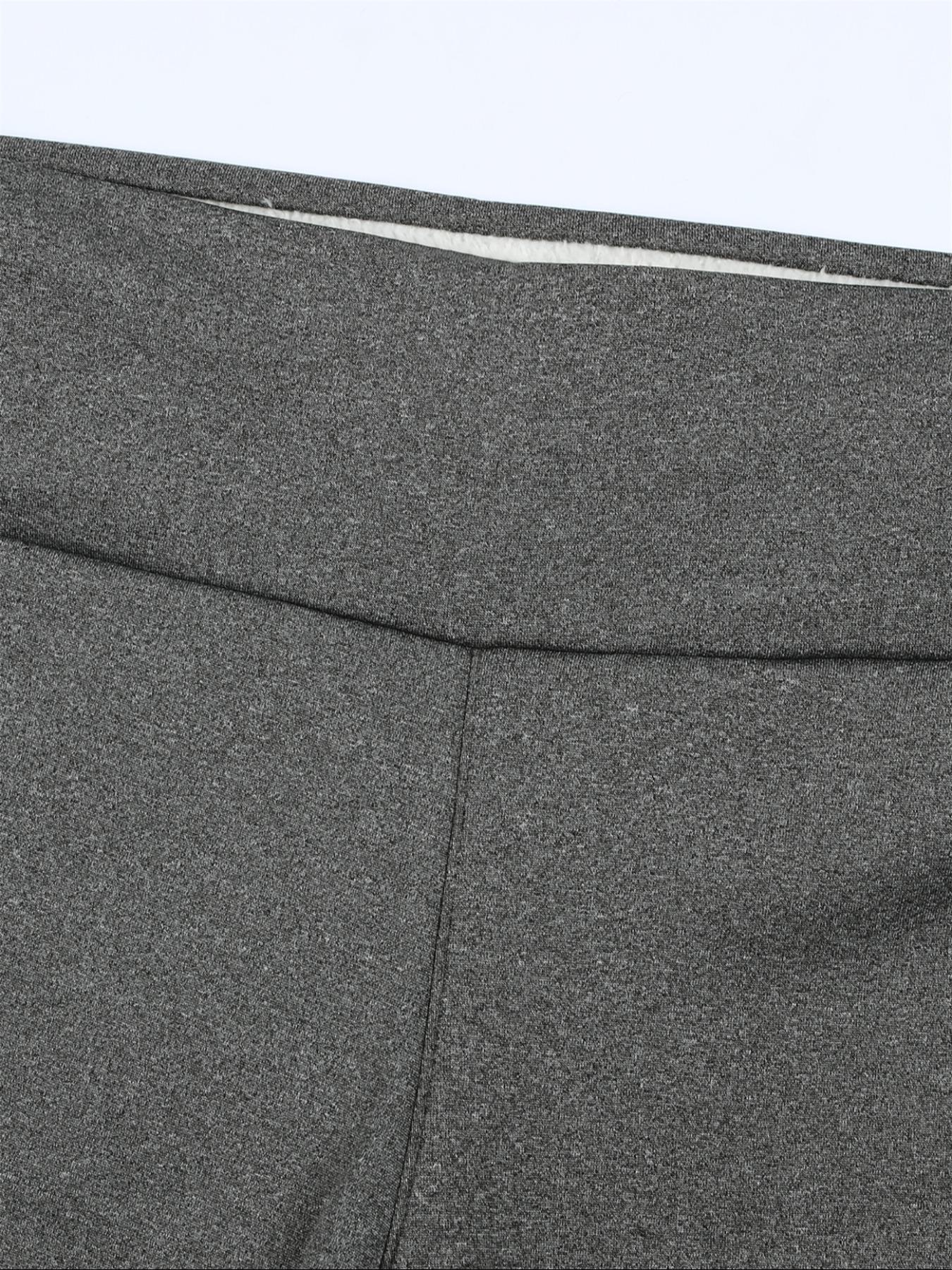 Women's Solid High Waist Thermal Lined Sports Leggings, Casual Comfy Breathable Skinny Warm Pants for Yoga Gym Workout Running, Ladies Sportswear for Fall & Winter, High Waisted Leggings