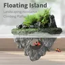 Aquarium Decor Floating Rock Ornament, Aquarium Supplies, Realistic Eco-Friendly Aquatic Plants Fish Tank Decoration, Hideaway Cave Island for Aquariums & Turtle Tanks, Aquarium Decorations