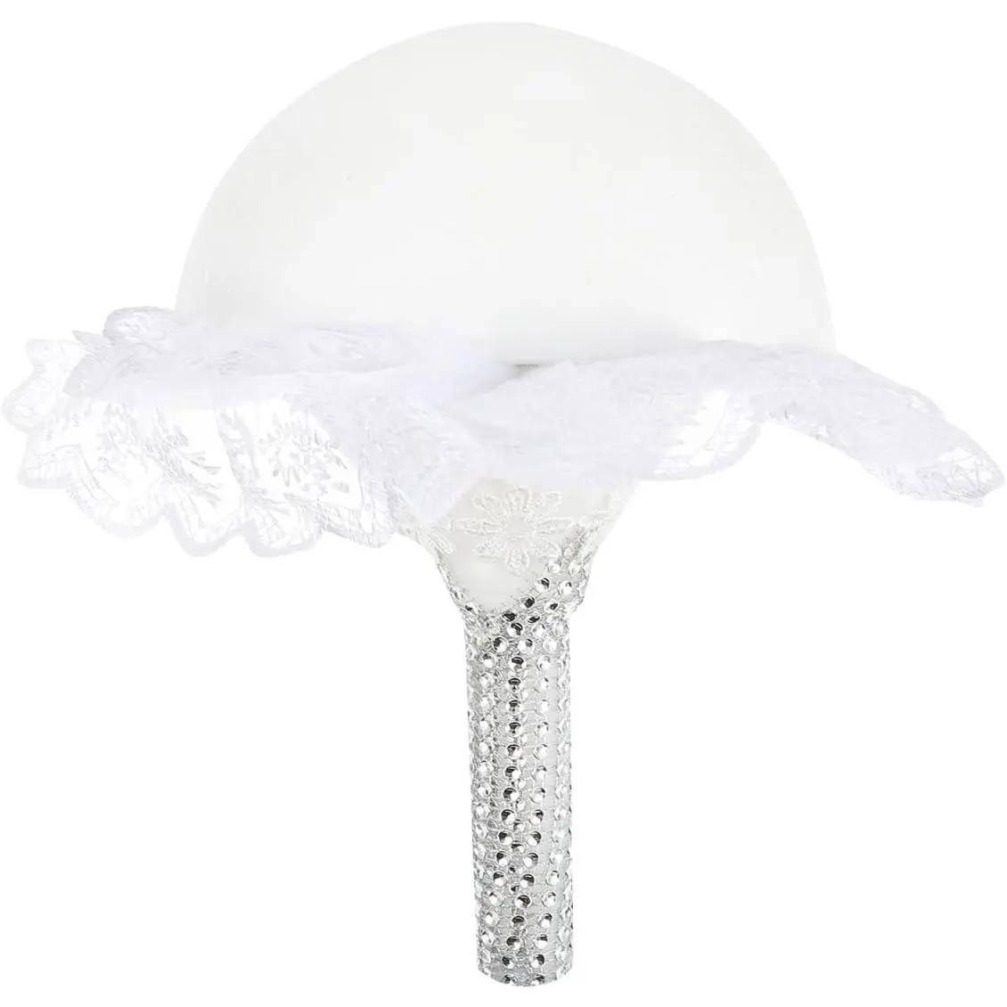 Bridal Bouquet Holder  Floral Handle 9.05X9.05X8.26 Inch Wedding Flower Arrangement Base for DIY Crafts and Ceremony