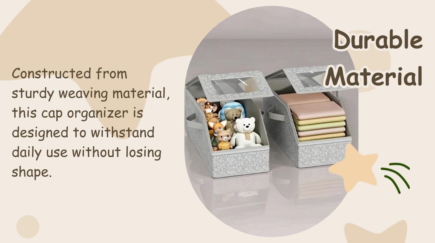 Transparent Window Baseball Cap Storage Box, Holds Up to 12 Hats, Dustproof Multi-Layer Rack, Space-Saving Organizer for Home Closet Door, Clear Storage Box