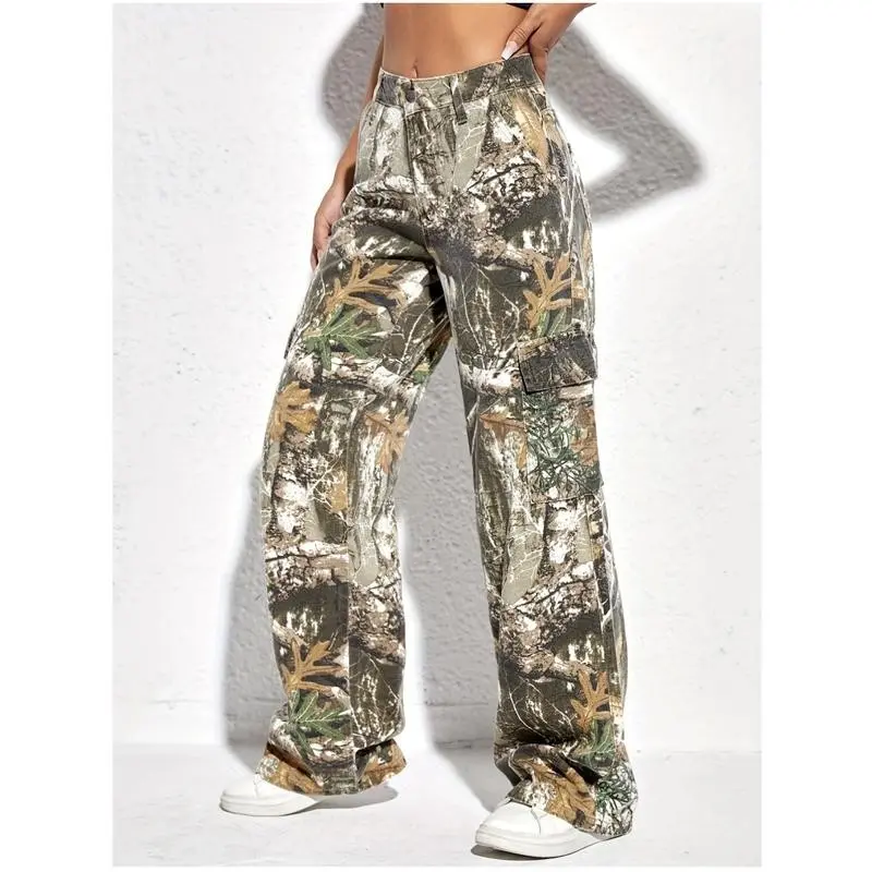 Women's Camouflage Pants Wide Leg Pants Camouflage Sweatpants Dance Studio Jeans Womenswear Trouser baggy sweatpants