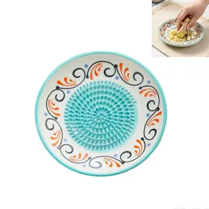 Ceramic Garlic Grinder Set, Tomato Slicer Bowl, Ginger Olive Oil Dipper, Herb Peeler, Peel Brush, Kitchen Tools, Gift Idea