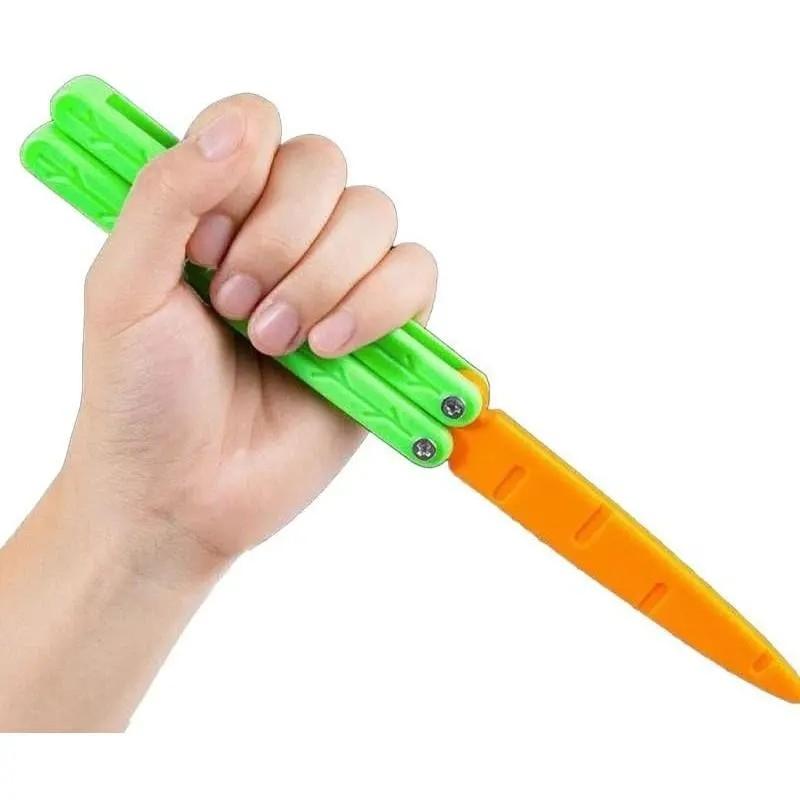 Carrot Butterfly Decompression Toy, Stress Relief Fidgeting, Rich Colors & Original Shape, 3D Printed Sturdy Toy, Large Size Ideal for Relaxation