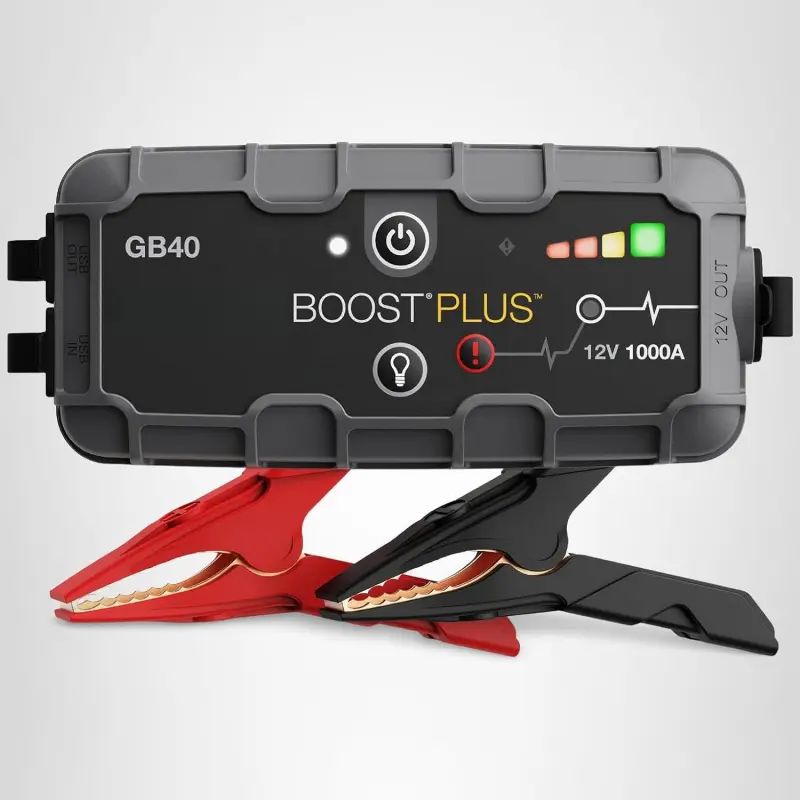 NOCO Boost GB40 12V 1000A UltraSafe Portable Lithium Jump Starter |   Spark-Proof + Reverse Polarity Protection - Power Bank - 100-Lumen LED Flashlight - For 6.0L Gas and 3.0L Diesel Engines