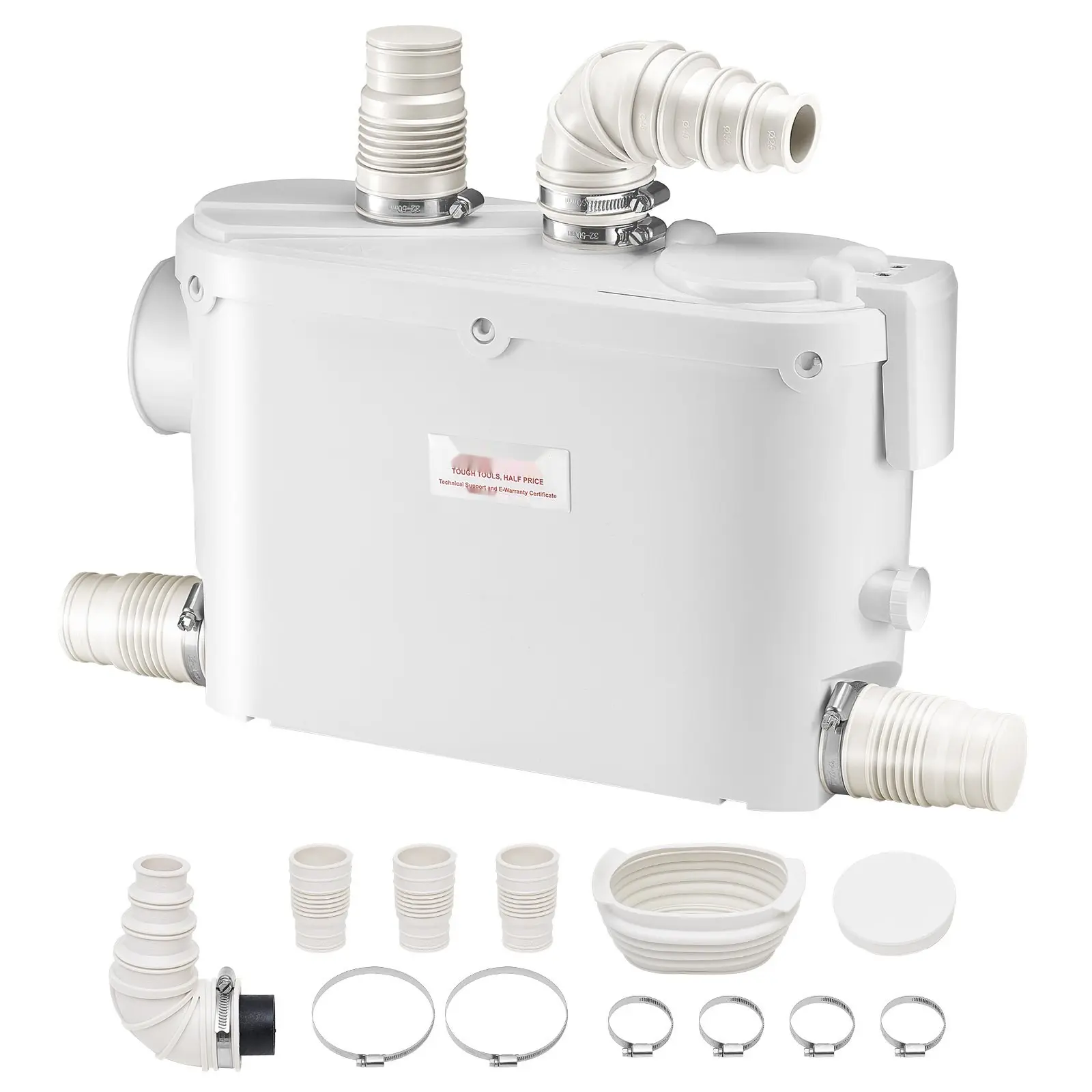 Macerator Pump 500W 29 GPM Flow 26 Ft Head Lift Pump For Wall-Hung Toilet And Sink, High-Performance Sewage Ejector, Quiet Operation, Easy Installation, Durable Motor, Ideal For Bathroom Plumbing Renovations