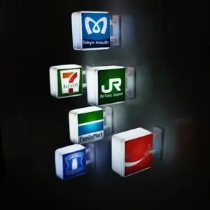3d Magnetic Fridge Stickers Convenience Store Magnets Light Signs Ornaments Sam'S Supermarket Luminous Light Box Decorative