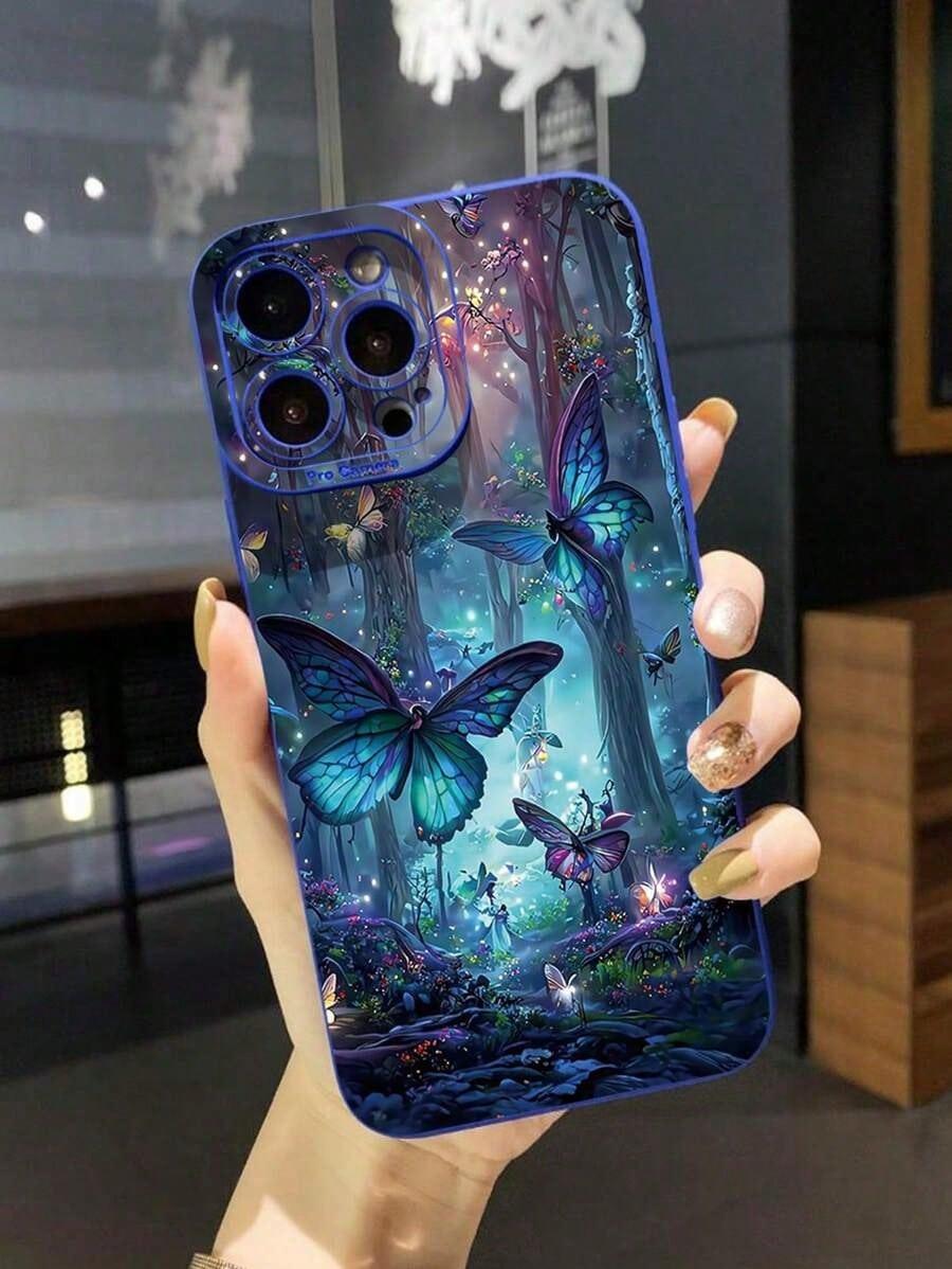 1pc Butterfly Decorated Shockproof Phone Case Suitable For IPhone17/IPhone17 Air/IPhone17 Pro/IPhone17 Pro Max/16 Pro Max/15 Pro Max/14 Pro Max/13 Pro Max/12 Pro Max