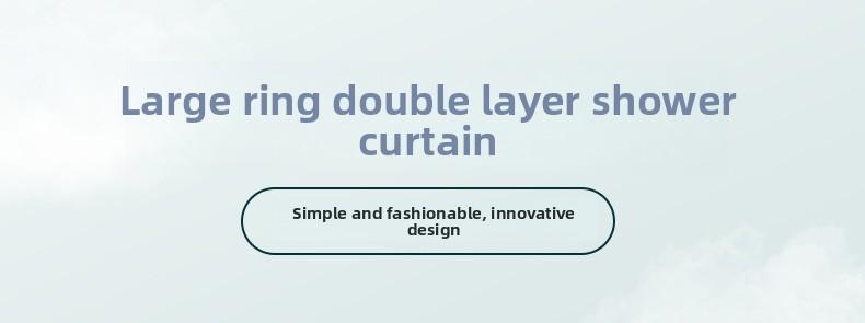 Snap Button Hookless Digital Print Waterproof Shower Curtain with Embedded Fabric Liner Set Lin Shower Curtain Partition