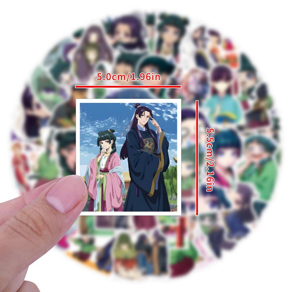 10/30/50/120pcs Anime Maomao Apothecary Diaries Stickers Jinshi Decals DIY Laptop Phone Car Cartoon Decoration Sticker Kids Toys