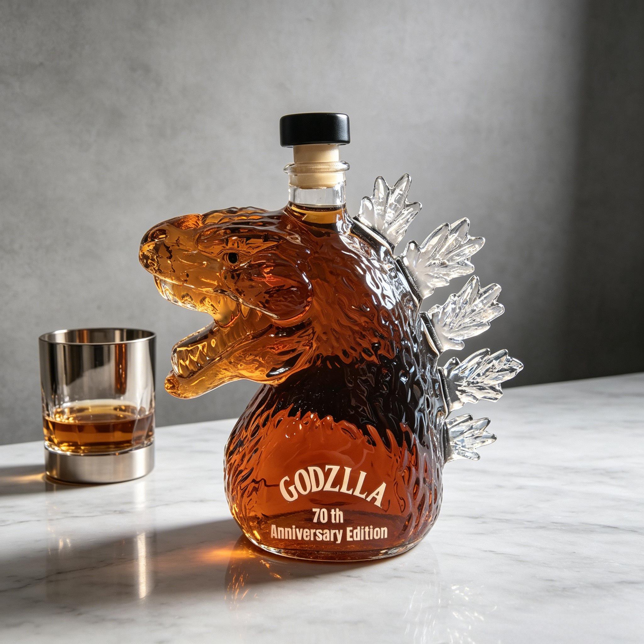 Gorilla-shaped whisky bottle-12 fl oz Glass Ornaments -Stylish & Playful Decor-glass decorative item, empty bottle, bar decoration, whisky lover, gift for father Utensiloz