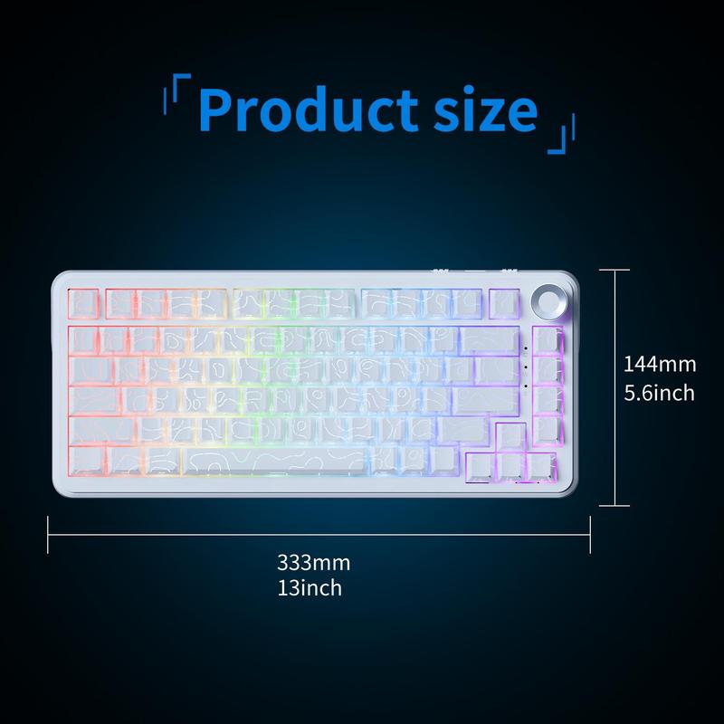 AJAZZ AK820MAX ULTRA wireless mechanical keyboard new magnetic rice switch low latency high precision HIFI version ABS side engraved three-mode 8000 mAh battery long battery life wired 8k wireless 8k full key hot-swappable DIY suitable for office and gami
