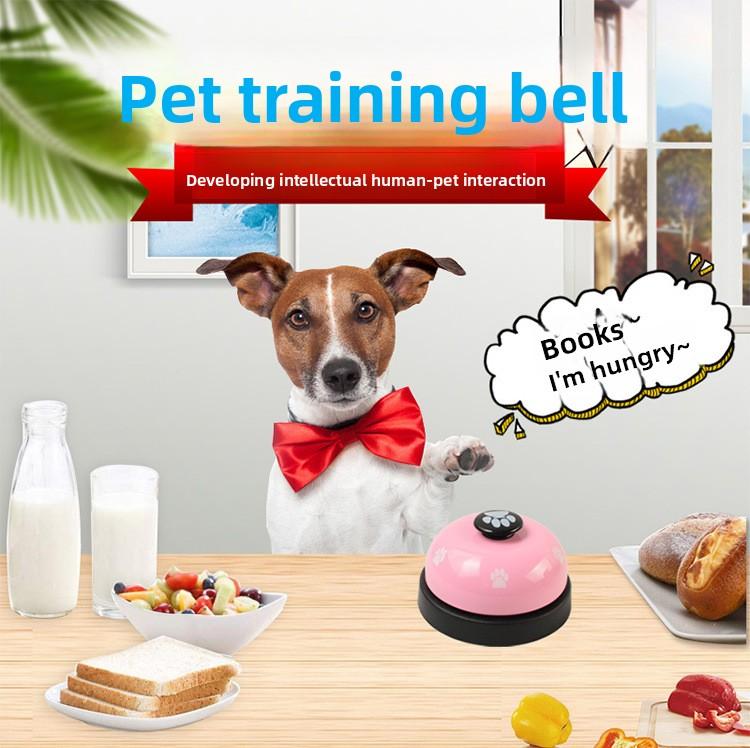 Ring bell pet supplies trainer, metal sounding bell for cats and dogs, call bell for ordering food, dog paw print, intelligent pet dog bell
