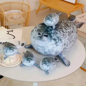 Simulation Seal Sea Lion Plush Toys Hot Sale Mom-Children Seal Doll Cozy Cotton Stuffed Throw Pillow Back Cushion Cute Gift