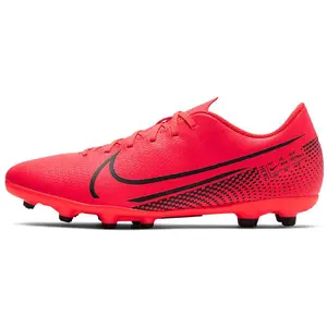 Nike Mercurial Vapor 13 Club Men's Soccer Cleats – Round Toe, Lace-Up, Molded Rubber Studs, Slip-Resistant & Durable Verifiable, with credentials and supporting global authentication