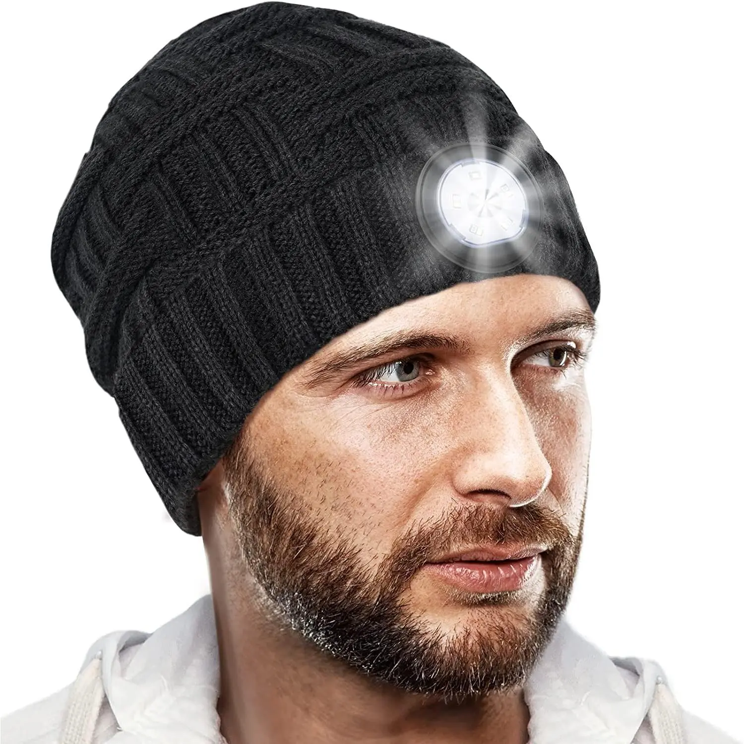 LED Beanie Hat with Light: Christmas Stocking Stuffers  Men Adult  Teen Boys Men Dad Winter Gifts New model baby bonnets