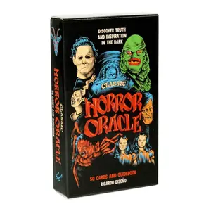 Classic Horror Tarot Cards, Psychological Oracle Deck, 50-Card Set, Full English Version, Ideal for Spiritual Growth, Party Games
