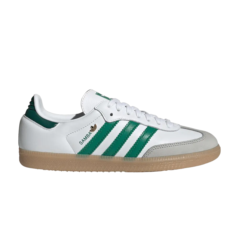 adidas Womens Samba OG 'White Collegiate Green' (women's sizes) Footwear White/Bold Green/Collegiate Green sneakers IH6630