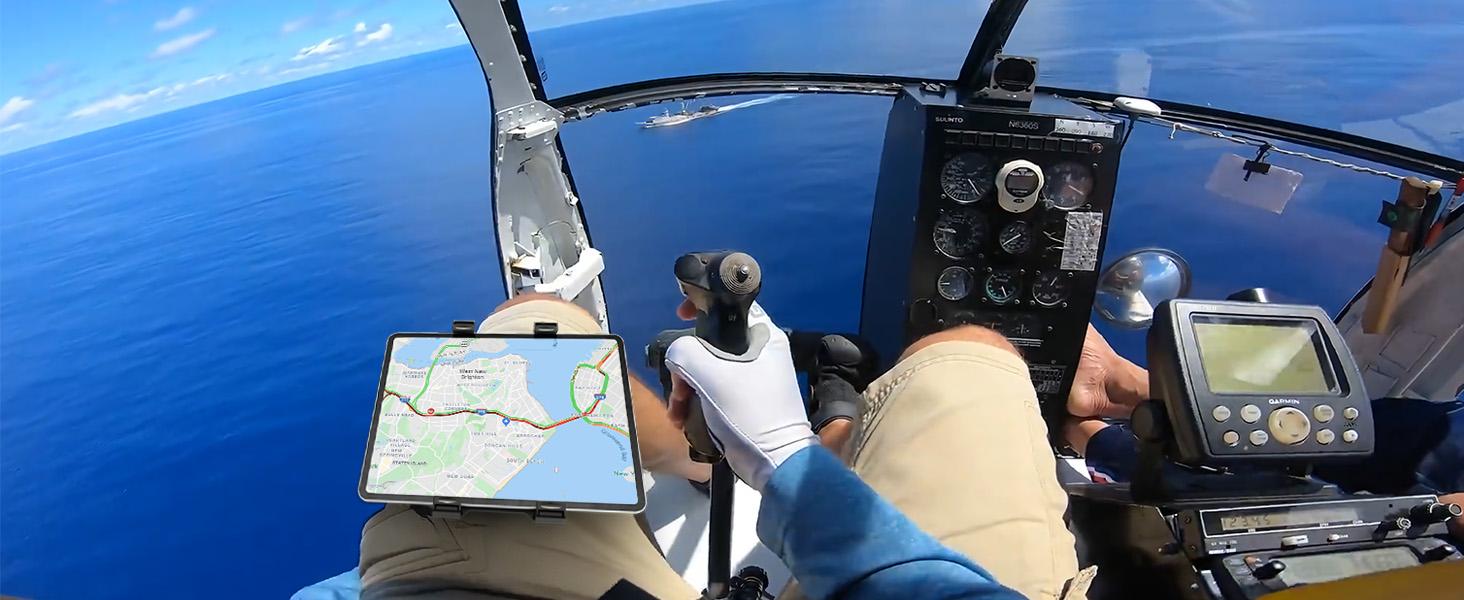 OHLPRO Pilot Kneeboard for iPad & 7"-11" Tablets, Upgraded 2 Pack Elastic Strap for Secure Fit on Thigh, Adjustable Viewing Angles, Premium Plastic Material, Ideal for Aviation & Watching