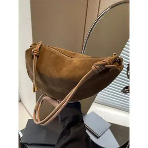 Women's Textured Hobo Crossbody Bag, Frosted Dumpling Shoulder Purse with Zipper Closure, Trendy Lightweight Everyday Handbag, Versatile Commuter Bag for Work, Shopping, Travel & Daily Use