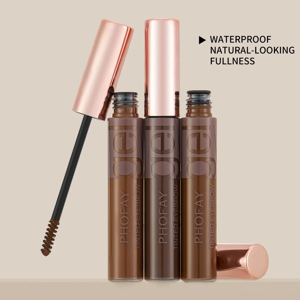 PHOFAY Tinted Eyebrow Gel, Waterproof Makeup Product for Natural Look, Easy-to-Apply Gel, Water Proof, Blend