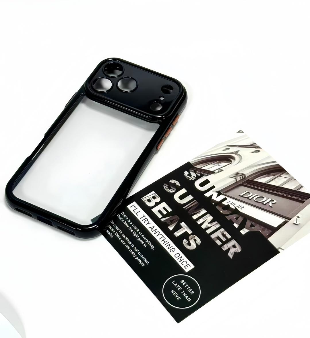 Premium Large Camera Window Clear Phone Case for iPhone 17 Pro Max/16 Plus/15 14 13 12 Pro, Soft TPU Bumper Anti-Scratch Shockproof Protective Cover in Multiple Solid Colors