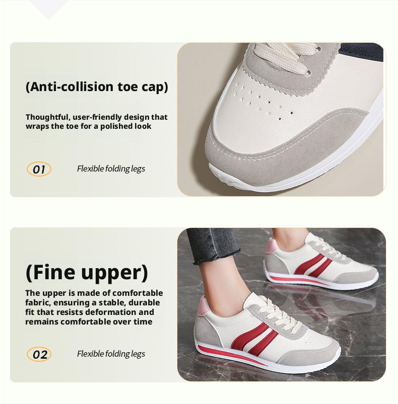 New women's lace-up casual sports shoes, soft-soled running shoes, flat non-slip women's shoes