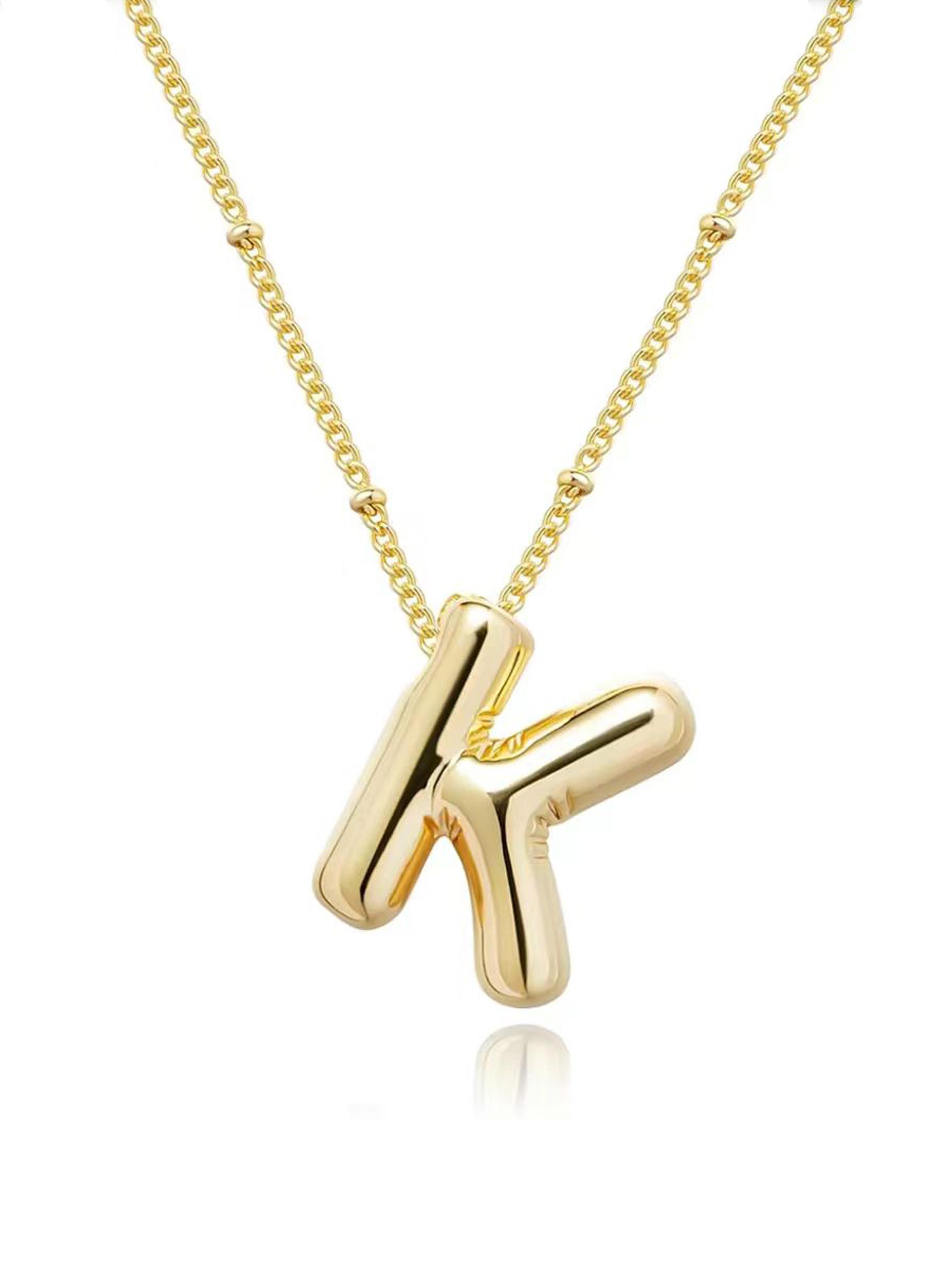 Fashionable Letter Pendant Necklace Initial, Alloy Jewelry for Party, Daily Clothing Decor, Trendy All-match & Exquisite Jewelry for Birthday Gift