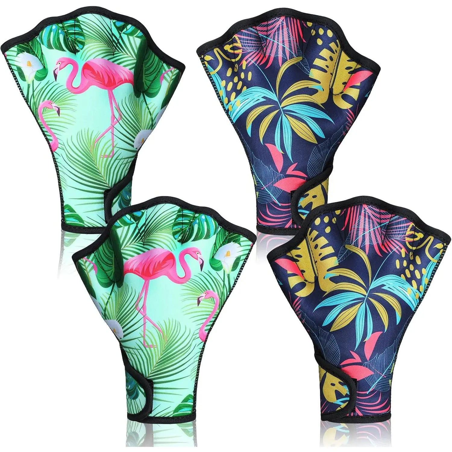 2 Pairs Swimming Gloves Women Water Aerobics Gloves Aquatic Fitness Water Resistance Webbed for Men Women Unisex Poll  Exercise